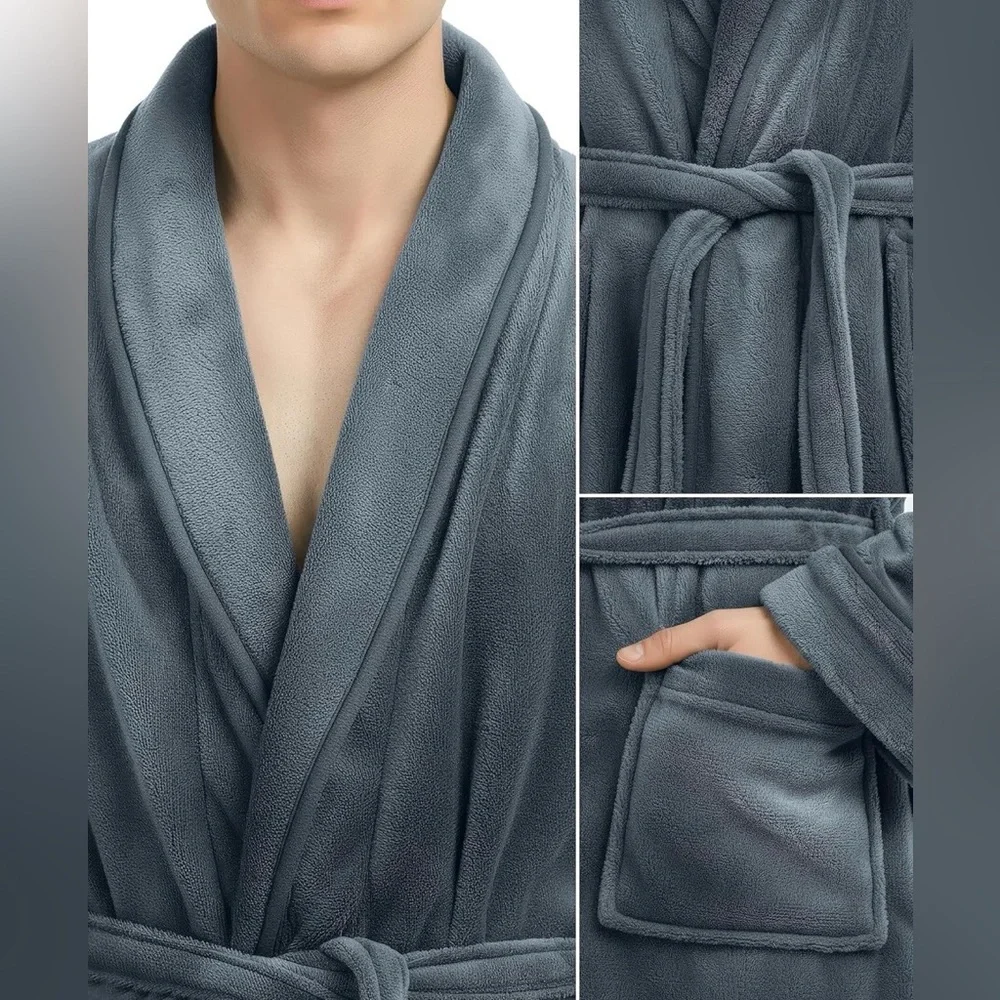 Luxury Plush Fleece Bathrobe /large